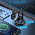 thumbnail image 4 of TAPDRA 78W Multi USB Charger 4 Port Fast Charging QC3.0 Type-C 12V 24V Voltmeter Dust Cover for RV Boat Motorcycle ATV Adapter Car, 4 of 7