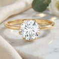 thumbnail image 3 of Rosec Jewels IGI Certified Lab Grown Diamond Solitaire Engagement Ring 3 Carat - E-VS1 Quality - With Jewelry Box, 10K Yellow Gold, US 6.50, 3 of 8