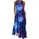 thumbnail image 1 of Qarigey Vestido de mujer Estampado estrellado Ropa de verano Algodón Sin mangas Estampado maxi Vestido de verano Vestidos azul XL, 1 of 6