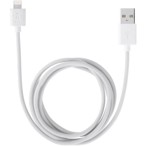Transfer Ipad Belkin Sync/Charge Lightning/USB Data Transfer Cable - Lightning/USB for iPhone, iPad, iPod, Notebook - 9.84 ft - 1 x Type A Male USB - 1 x Lightning Male Proprietary Connector - MFI - White CHAR ()