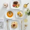thumbnail image 4 of MALACASA, Porcelain Dishes Sets for 6, 18-Piece Dinner Set Ivory White, Series JULIA, 4 of 8