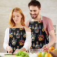 thumbnail image 3 of Pioneer Flower Floral Print Pattern Apron for Women and Men, Cotton Linen Waterproof with Pockets, Adjustable, 33x27 Inch for Kitchen, Gardening, BBQ, Salon, 3 of 6