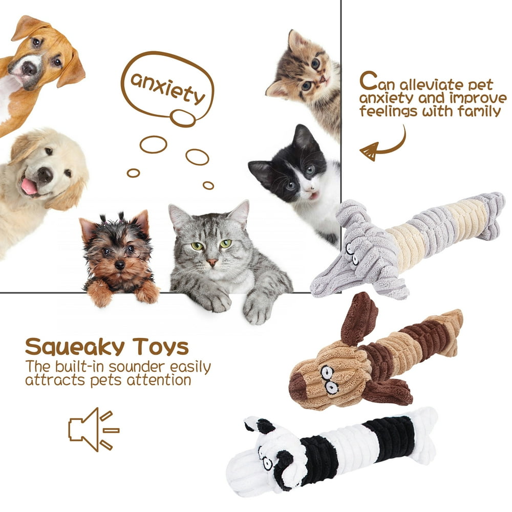 Squeaky Toys for Puppies, Value 3 Pack Set of Dog Chew Toy for Teething