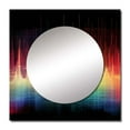 thumbnail image 2 of Designart "Oceanic Harmonies Spectral Analysis" Abstract Shapes Square Mirror Wall Decor Transitional - Large Multicolor Square Bathroom Mirror - Square Printed Wall Mirror Art, 2 of 5