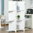 thumbnail image 2 of HOMCOM 4 Panel Privacy Screen, Room Divider with 3 Shelves White, 2 of 8