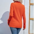 thumbnail image 6 of Miluxas Plus Size Sweater Tops On Seasonal Clearance Women's Solid Long Sleeve Pullove Sweater Tops Orange 10(XL), 6 of 8