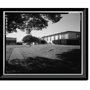 Historic Framed Print, Oakland Naval Supply Center, Administration Building-Dental Annex-Dispensary, Between E & F Streets, East of Third Street, Oakland, Alameda County, CA - 3, 17-7/8" x 21-7/8"