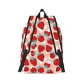 thumbnail image 3 of Balery Red Strawberry Vintage Canvas Backpack for Men and Women - Large Capacity, Durable Travel Laptop Bag for School, Work, Hiking, and Outdoor Activities, 3 of 7