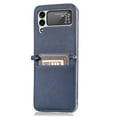 thumbnail image 3 of Decase for Samsung Galaxy Z Flip 3 Case, Business Style Premium Leather Wallet Case with Card Holders for Women Men Protective Phone Case For Samsung Galaxy Z Flip 3,Blue, 3 of 7