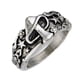 thumbnail image 4 of 1 unid retro multi-elementos anillo de dedo hongo hoja anillo de estrella decoración de dedo plata, 4 of 6