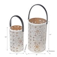 thumbnail image 2 of Christmas Metal Cutout Lantern Set Of 2 Snowflake, 2 of 3