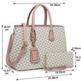 thumbnail image 2 of Mujer Impermeable Bolso satchel con Cartera Bolso de Hombro Crossbody Tote Handbag Tela Escocesa 2 Piezas XB XIBANG Estándar, 2 of 5