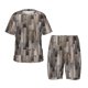 thumbnail image 1 of Balery Wooden Texture Conjunto de Pijama Infantil de Manga Corta con Estampado – Ropa de Dormir de Algodón Suave-Medium, 1 of 6