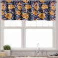 thumbnail image 3 of Ambesonne Flowers Valance & Curtain, Floral Watercolor Abstract, 55"x24", Indigo Marigold Ceil Blue, 3 of 7