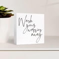 thumbnail image 3 of Zomyto 5"x5" Funny Bathroom Wood Sign Wash Your Worries Away Wood Block Sign, 3 of 6