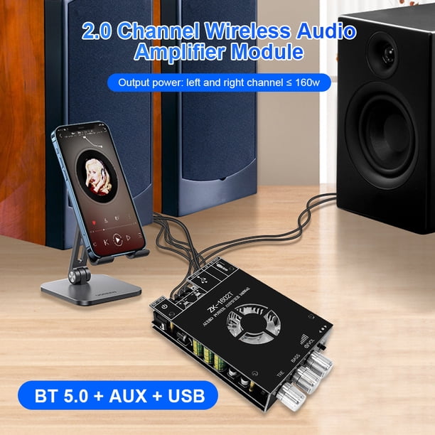 Módulo amplificador de potencia estéreo de audio digital ZK-1602T DC15-36V TDA7498E portátil