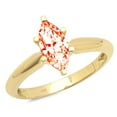 thumbnail image 2 of 1.5 ct Marquise Cut Simulated Red Diamond Solitaire Engagement Ring for Women in 18K Yellow Gold, 2 of 2