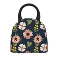 thumbnail image 3 of YFYANG Portable Waterproof Insulated Lunch Bag, Decorative Floral Patterns Reusable Cooler Bag / Picnic Bag for Adults Teens, 3 of 9