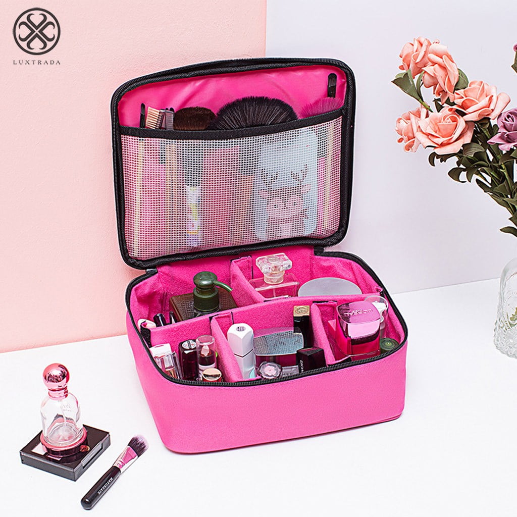 Luxtrada Makeup Train Cases Professional Travel Makeup Bag Cosmetic