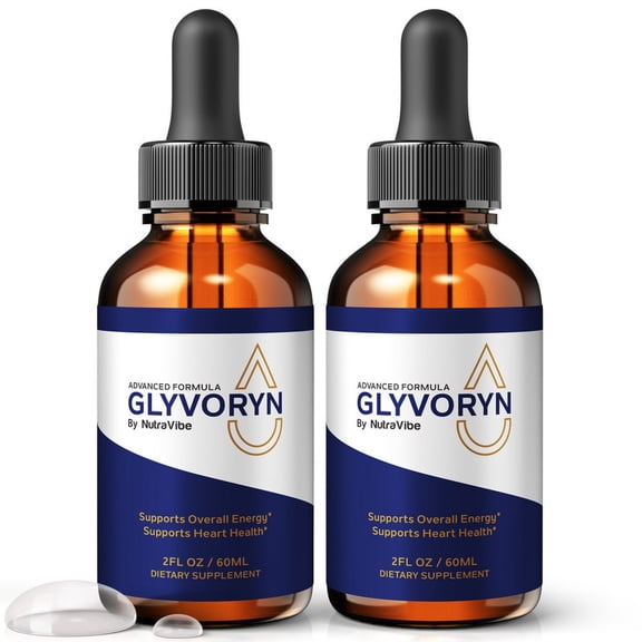 (2 Pack) Glyvoryn Drops – Daily Liquid Formula with a Clean, Natural Blend to Support Natural Flow, Balanced Levels & Healthy Circulation | Convenient for Consistent Use (60 Servings)