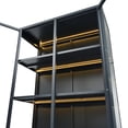 thumbnail image 6 of Montary 76.75" LED Curio Cabinet with 3-Sided Glass & Double Doors, Steel Frame for Collectibles/Figures/Trophies - Dark Blue, 6 of 9