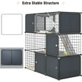 thumbnail image 7 of Cat Enclosure Cat Cage Indoor with Litter Box,3-Tier Large Playpen Catio Cat Cage Outdoor Cat Crate Detachable Metal Wire Kennel Medium Kitten Cage, 7 of 7