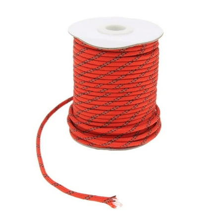 

1 Roll Reflective Nylon Cord Tent Canopy Guyline Rope Packaging Line - Orange 5mmx30m