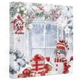 thumbnail image 2 of Ships Next Day Canvas Wall Art 10"x10",Xmas Snowman Birds Wood Framed Canvas Print Painting,Christmas Green Silver Pine Snowflake Ready to Hang Small Picture Wall Decor for Kitchen Nursery Office, 2 of 9