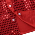 thumbnail image 7 of Lejafay Kids Boys Long Sleeves Button Down Hip Hop Jazz Latin Dance Performance Shirt Red 120, 7 of 7