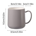 thumbnail image 3 of Plastic Toothbrush Cup - Dormitory Bathroom Washbasin Cup, Thickened No Scale Design, Sleek Easy Clean, Stable Wide Base, Gray, JKODE, 3 of 8