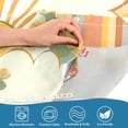 thumbnail image 3 of Yayeee Kitchen Curtains Tier Pair Light Filtering 27"x36" Rod Pocket Short Cafe Window Panel, Beige Clouds, 3 of 7