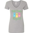 thumbnail image 3 of Inktastic Funny Easter Just Chillin' with My Peeps Women's V-Neck T-Shirt, 3 of 5