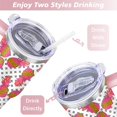 thumbnail image 5 of 40oz Tropical Pineapple Pattern Stainless Steel Flip Straw Tumbler Spill Proof Travel Cup Double Wall Vacuum Insulated Coffee Mug with Top Handle, 5 of 6