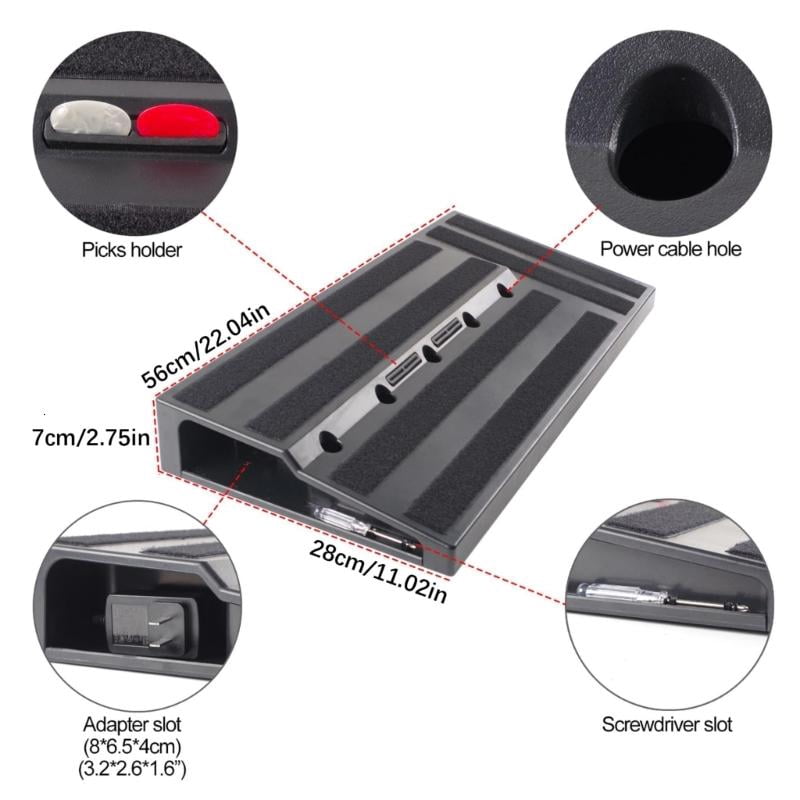 CEORPER Modular Effects Pedal Board Easy Setup Plastic Construction for Musicians