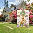 thumbnail image 4 of He Is Risen Easter Garden Flag - Religious Cross, 12 x 18 Inch Double Sided Burlap Cross Pink Green Floral Yard Flags for Outside Christian Spring Outdoor Decorations, 4 of 6