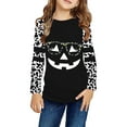 thumbnail image 2 of Shirts For Girls 14-16 Youths Girls Pumpkins Letters Prints Casual Pullover Leopard Girls Sweatshirts Boys Toddler Kids Little Girl's Long Sleeve Tops Dark Blue, 8-9 Years, 2 of 4