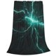 thumbnail image 2 of Balery Green Lightning Flash Manta de Felpa Suave y Acogedora – Cobija de Franela Aterciopelada para Cama, Lavable y Cálida para Sofá, Mascotas, Transpirable-50"x40", 2 of 7