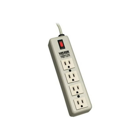 UPC: 0037332108197 | Tripp Lite Waber Industrial Power Strip 4 outlets 6 Cord 5-15P – Power distribution strip – 15 A – AC 120 V – input: NEMA 5-15 – output connectors: 4 (NEMA 5-15) – 6 ft cord – beige