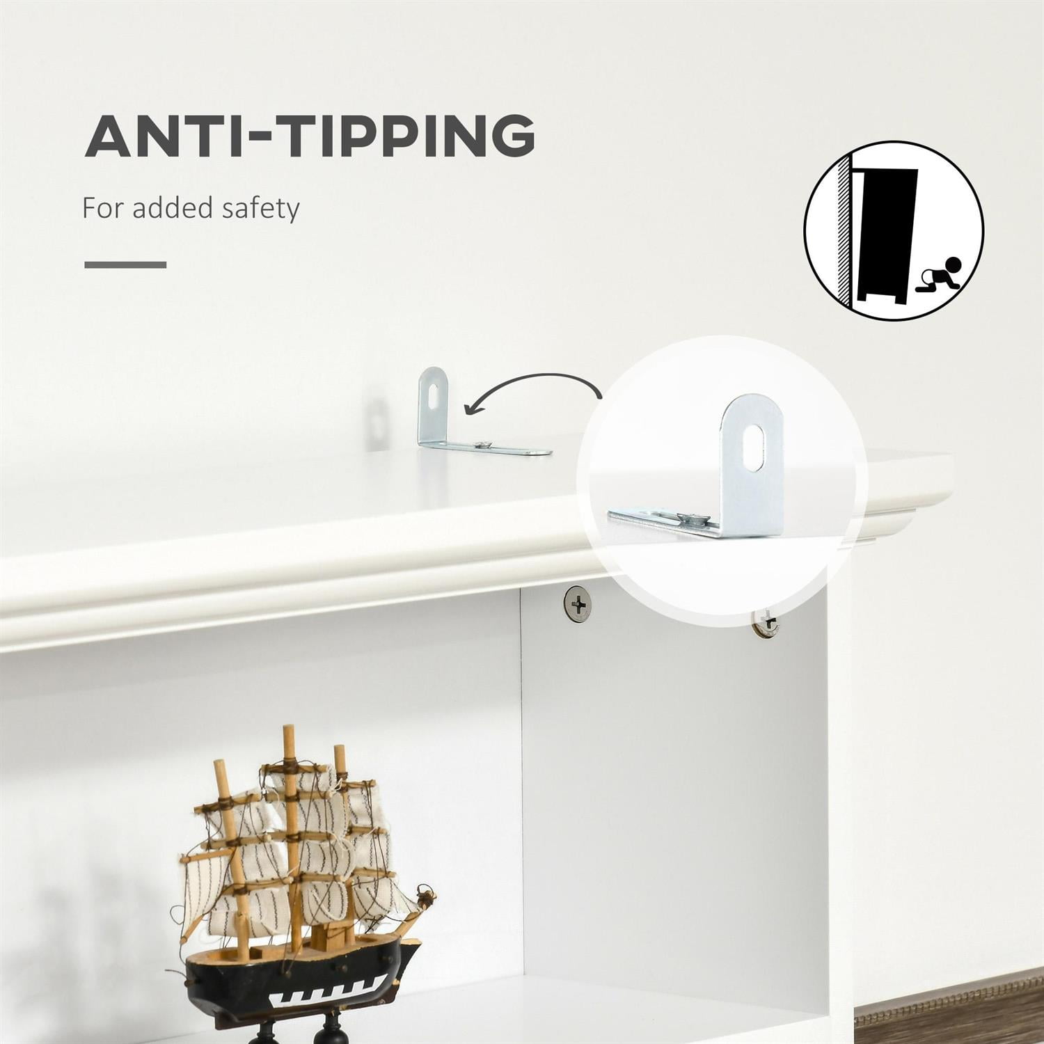 Demi Bonn 78" Hall Tree Bench with Storage & Coat Rack for Entryway, Multi-Functional Storage Shelves & Cabinet for Hallway & Mudroom, White