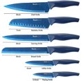 Wanbasion Blue Professional Kitchen Knife Chef Set, Stainless Steel