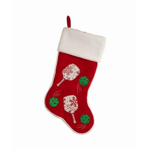 Velvet PICKLEBALL CHRISTMAS STOCKING, by Kurt Adler
