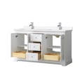 thumbnail image 4 of Wyndham Collection 60" No Mirror Wood Double Bathroom Vanity in White, 4 of 6