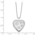 thumbnail image 3 of White Sterling Silver Charm Pendant Necklace With Locket 25 mm 20 18 In, 3 of 4