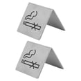 thumbnail image 1 of Table No Smoking Warning Sign, Non Smoking Desk Indicator Double Sided Slick Finish 2PCS Rugged Space Saving Tent Style Design  for Offices, 1 of 7