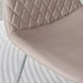 thumbnail image 6 of Furniturebox UK Corona Modern Adult Faux Leather Dining Side Chairs, Cappuccino/Beige (Set of 2), 6 of 6