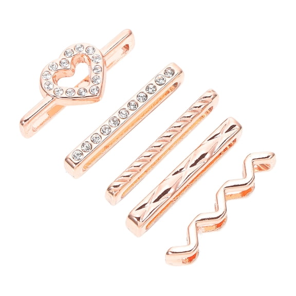 Luxshiny 5Pcs Watch Band Decoration Silicone Rose Gold for Fashion Accessories