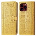 thumbnail image 1 of Funda Cartera FOXDOCK para iPhone 15 ProMax , Flip PU con Relieve de Gatos y Perros, Tarjetero y Soporte, 1 of 6