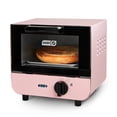 thumbnail image 1 of DASH - Minitostadora DMTO100GBPK04 para pan, rosquillas, galletas, pizza, paninis y más con bandeja para hornear, rejilla, función de apagado automático, rosa, 1 of 5
