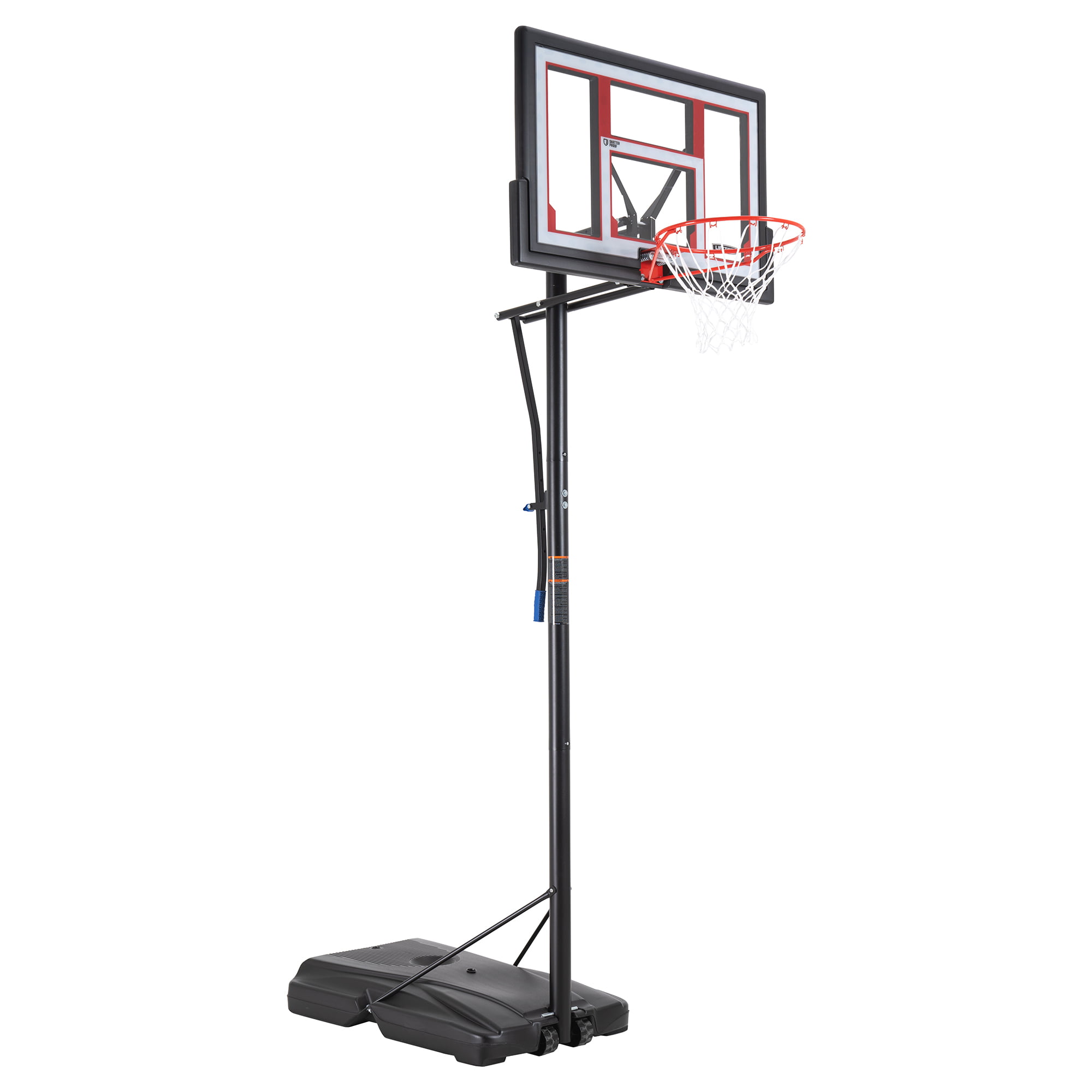 48 Inch Shatterproof Backboard w/Basketball Included Lifetime 90491 Portable Basketball System 