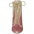 thumbnail image 2 of Unique Bargains Women's Glitter Pointed Toe Block Heel Ankle Boots Pink Silver 9, 2 of 6